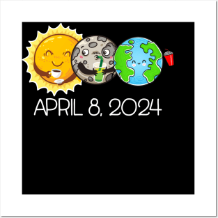 Funny Total Solar Eclipse April 8 2024 Moon Astronomy Space Posters and Art